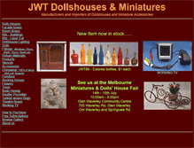 Tablet Screenshot of dollshousesandminiatures.com.au